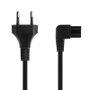 Nanocable Cable Alimentación Acodado CEE7/16/M-C7/H Negro 3.0 m